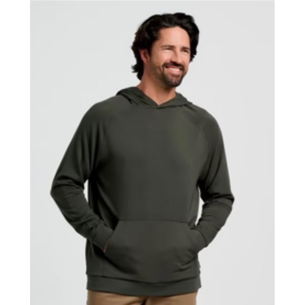 Free Fly Mens Bamboo Fleece Pullover Hoodie Charcoal Grey XL Outdoors Soft EUC